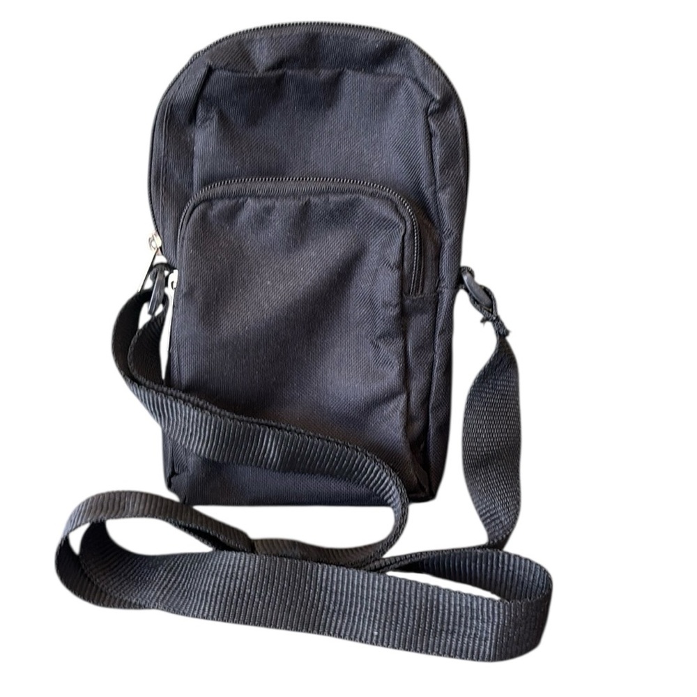Black Nylon Crossbody Travel‎ Purse Bag